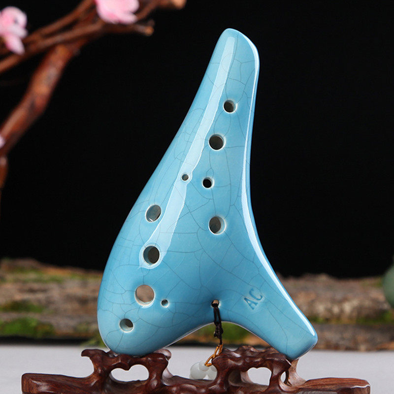 极速12孔陶笛成人初学者儿v童小学生易入门中音ac调桃笛陶瓷乐器