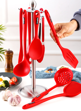 极速香彩硅d胶厨具防烫套装耐高温锅铲子勺子家用做饭炒菜全套炊