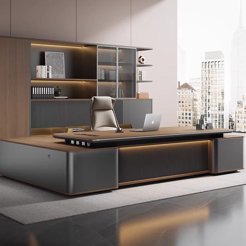总裁桌老板大班台轻奢简约现代高档家具董事长领导办公桌椅组合,商业/办公家具,大班台/主管桌,淘宝优惠券,粉丝福利购,淘宝优惠卷