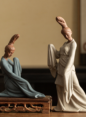 速发仕禅意古风紫砂人史历物摆件家居客厅饰视柜茶室茶桌装电品摆