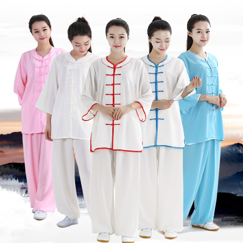 速发太极服麻加丝夏款中表太极服中老年练武服男功术袖演服装