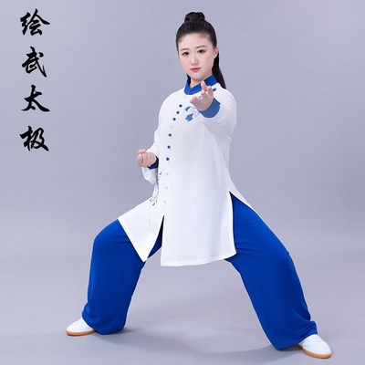 速发太极服新款太极拳练功服表演服八段锦比赛服装男健身气功