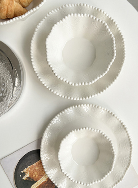 速发LIVET 法板轻奢家居饰品陶瓷餐摆碗套装酒店样式间厨房餐厅盘