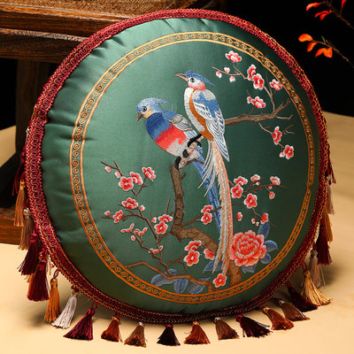 速发中流抱奢沙发客厅圆形式苏靠枕刺绣中国风靠垫高级轻枕感床上