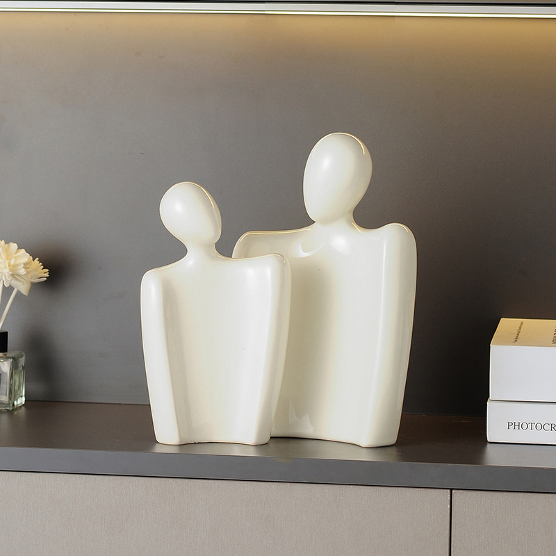 速发客意相濡以沫人物摆件高小家居玄关酒柜装饰品创厅高级感档众