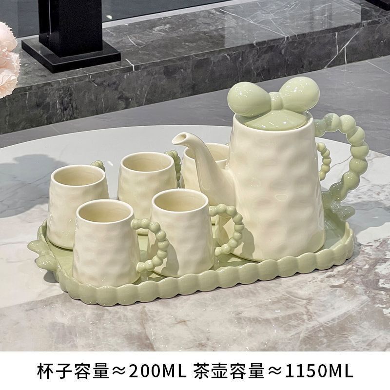 速发奶油杯家用整套一套客厅茶几高级感陶瓷杯杯茶具子具套装礼盒