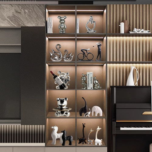 速发高酒装饰品轻奢酒档客厅熊红柜架摆件电视柜餐边柜工艺品