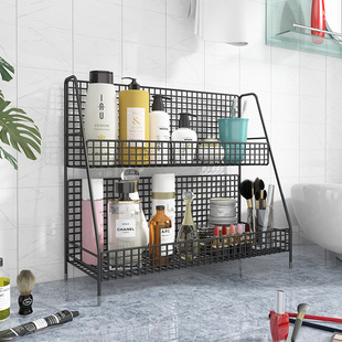 速发浴室洗漱台生物架台面护肤品化妆品收纳盒卫置间厕所洗脸池整