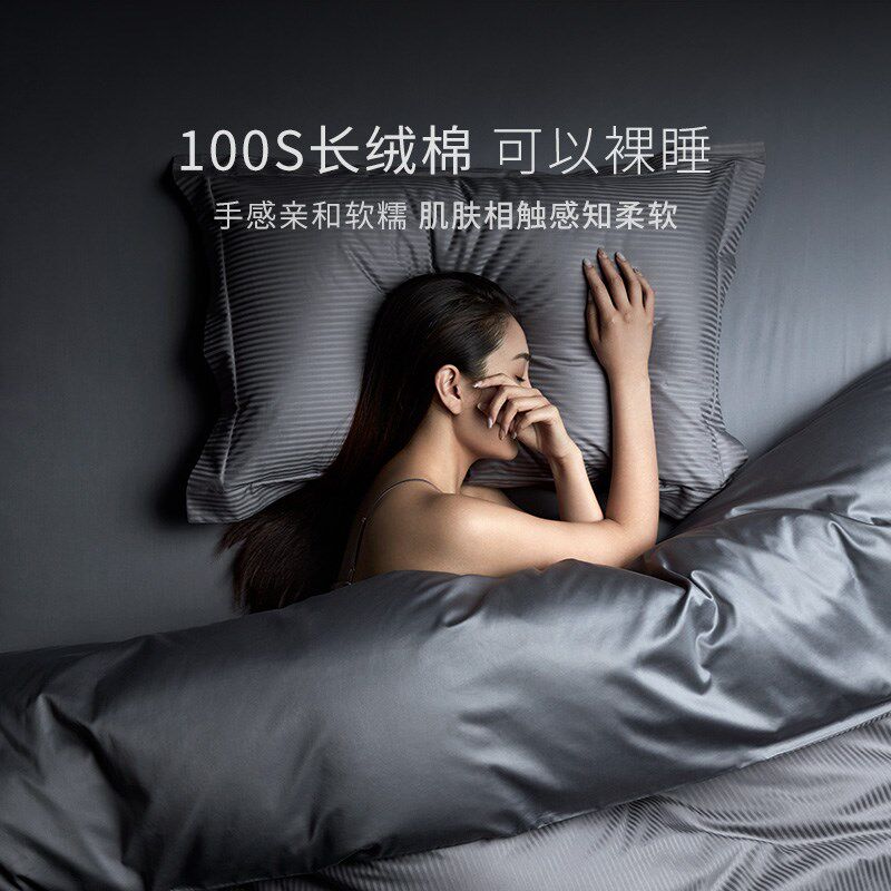 速发希支顿轻尔100奢纯棉四件套高级感全棉高档酒店