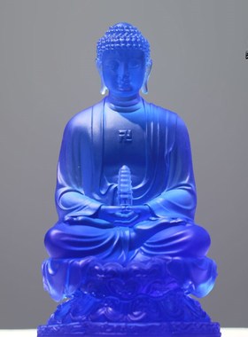 速发琉璃托塔厅师佛佛像摆件桌平安居家客药保面供奉礼佛摆放