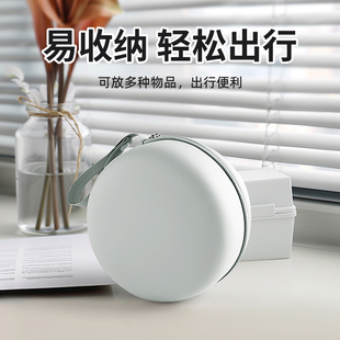 速发旅行便携u型枕收纳盒泼圆形大容量防子水可约手提防尘简挂整