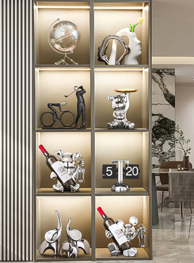 速发轻奢高端大气隔柜装饰品件摆家居客厅酒间餐柜电视柜红酒架