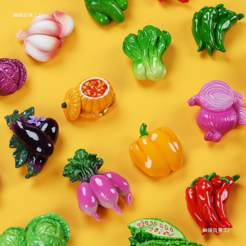 现货速发2025新款食物蔬菜水果冰箱贴磁贴立体创意磁力装饰贴吸铁