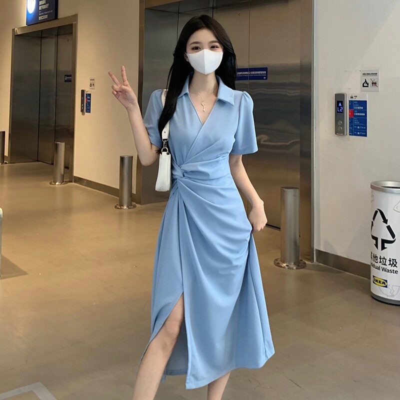 速发大码装海边度叉连衣裙夏季开假遮肚包肉藏臀中长裙子