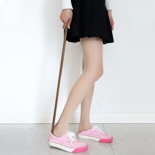 速发实木质长柄鞋扒器黑胡桃木加长鞋拔子孕妇穿鞋超长提鞋子用家