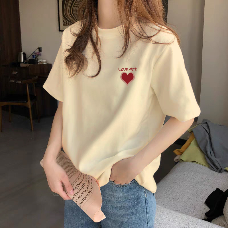 速发纯棉欧货正色t恤2025新款季夏宽松杏肩内搭薄款体恤上衣