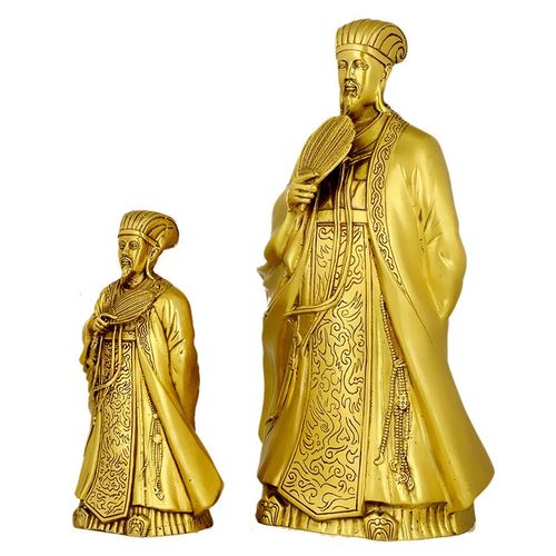 极速诸葛亮摆件三国卧龙先生诸葛孔明铜像L家居书房公司办公室铜