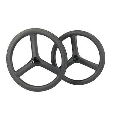 极速451碳纤维三刀轮406碟刹三刀轮349圈J刹三刀轮20寸451轮组折