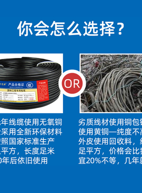 极速National standard cable RViV2 3F 4-core signal cable two