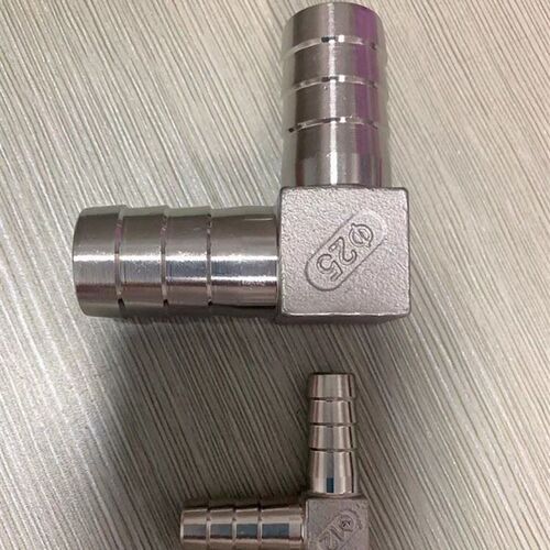 极速。04不锈钢L型宝塔弯头8/10/1C5/19/25直角双头90度皮管软管