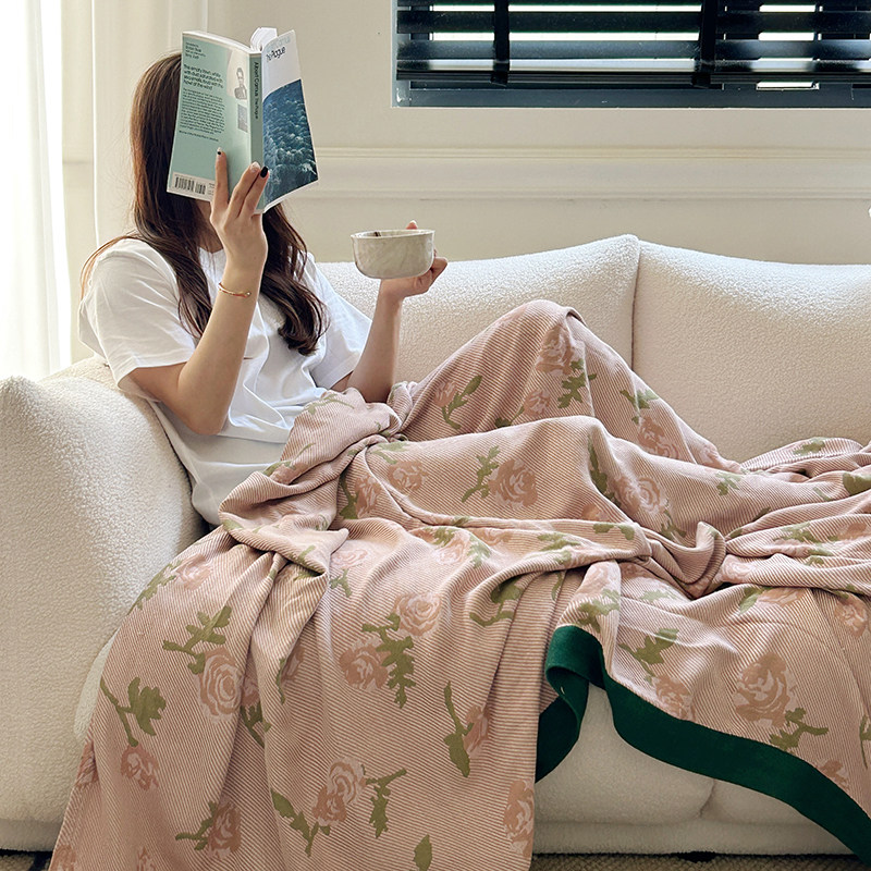 极速夏季纯棉竹纤维毯子双层纱布空调毯毛巾被P超柔软凉感夏被午