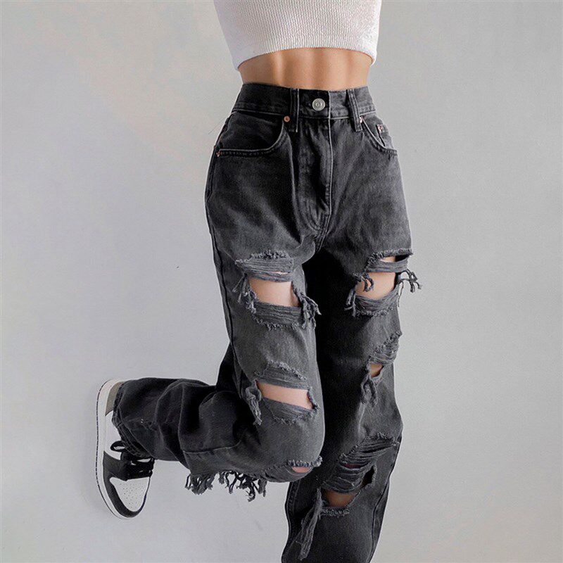 极速Womecn's Y2K Pants Fashion Loose Jeans For Women Hig