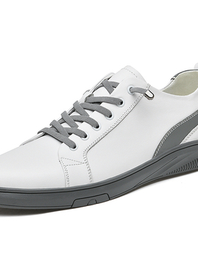 新品新款大码皮鞋男45p加宽加肥46加大47真皮板鞋夏季透气男士休