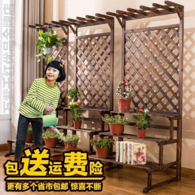 花盆架小型公园阶梯式 庄园茶室用台阶花架花架子室内客D厅落地式