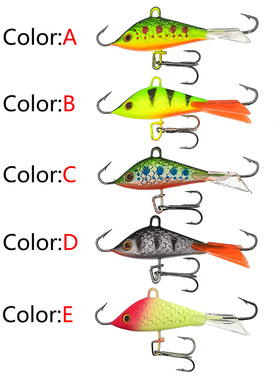 极速1PCS Quality Winter Ice Jig 5cm 7.5g FishPing Lure VIB F