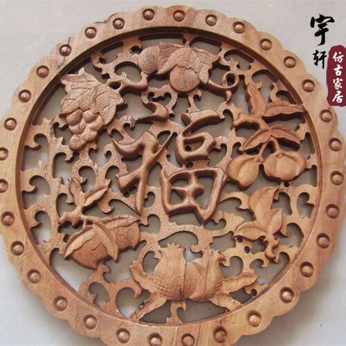 极速Donbgyang wood carving camphor wood hangings wall decora