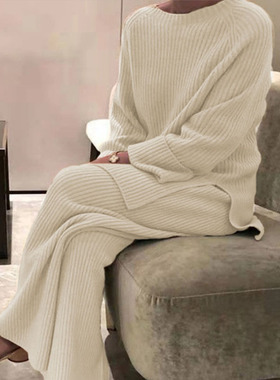 极速Lady Homeh Suit Autumn Fashion Soft Casual O-Neck Pullov