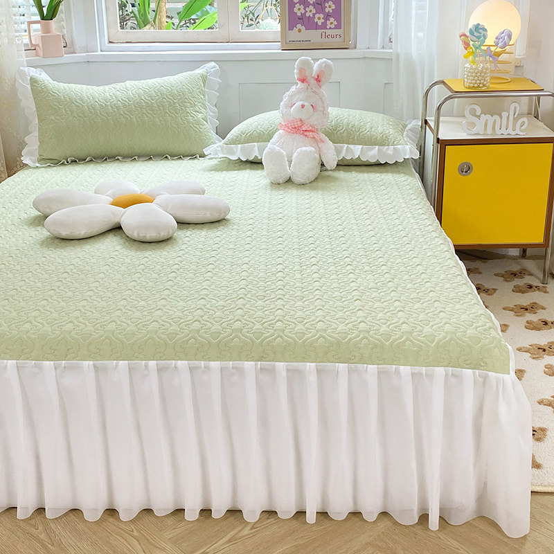 极速2023新款公主o风床裙单件夹棉床罩床笠罩带裙边枕套三件套围,床上用品,床裙,淘宝优惠券,粉丝福利购,淘宝优惠卷