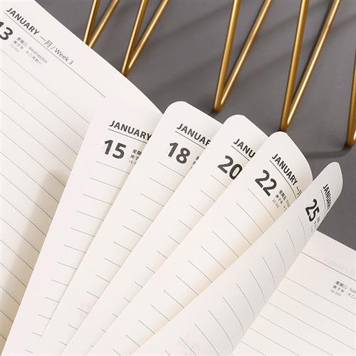 极速博文日程本2022年日历本年历本皮面L效率手册商务简约记事本