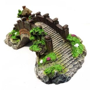 Bridge 极速Antique Aquarium Landscaping DecoHrative
