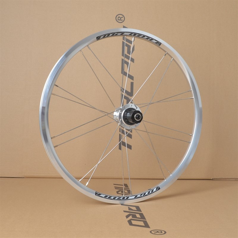 极速16寸349/20寸406/451折叠车自行车碟O煞V刹5培林轴承复古银色