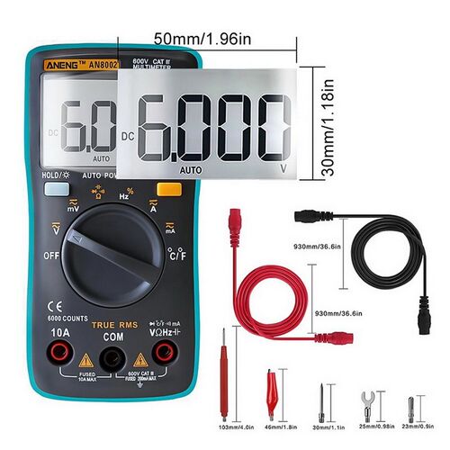 极速AN8002 Digital Multimetxer AC/DC Voltage Meter Handheld