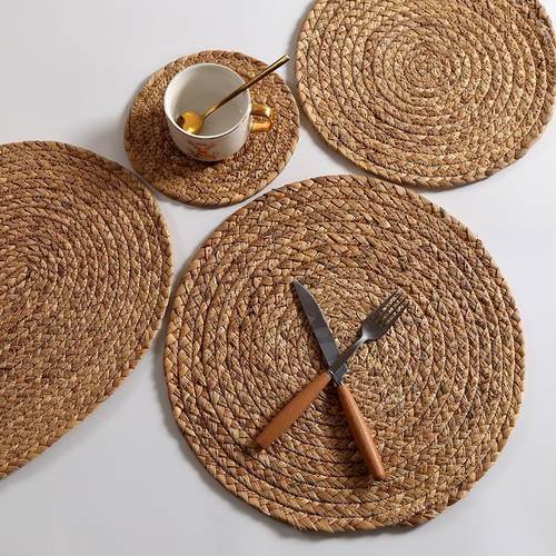 极速Placcemat Pad Coasters Kitchen Table Mats rattan coaster