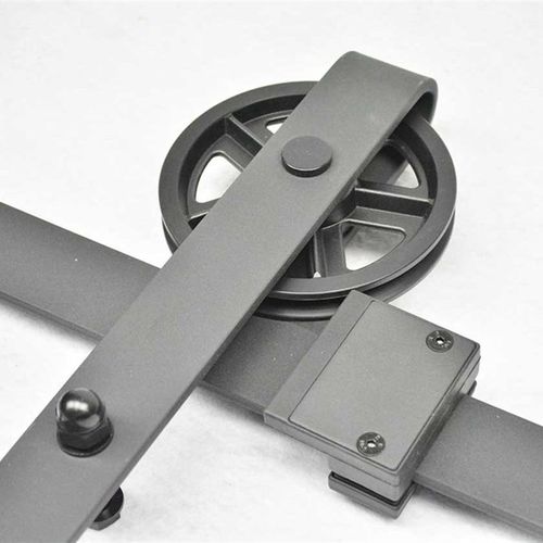 极速150cm-300cm Industrial Big Wheel Sliding Door BarYn Wood