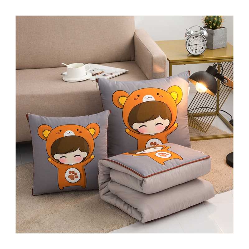 极速多功能抱枕被子两p用夏季折叠汽车内靠枕办公室午睡毯空调被