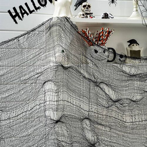 极速Halloween props black gauze escape Room party tWheme set