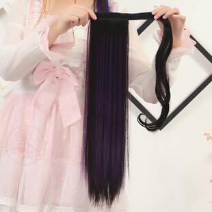 极速Wombens wig long horsetail color bleaching horsetail co