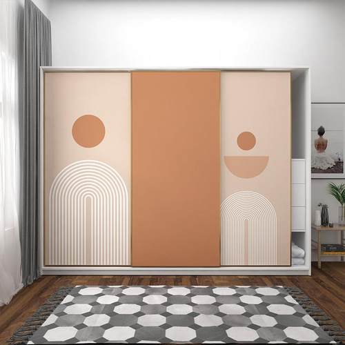 柜子推拉门翻新自粘贴纸衣柜改造玻璃贴膜家具轻奢改色墙贴移门