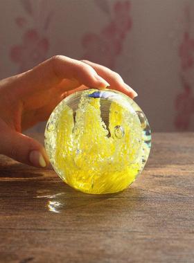 淄博琉璃珊瑚球摆件家居书桌装饰生日礼物鱼缸造景仿真工艺品镇纸