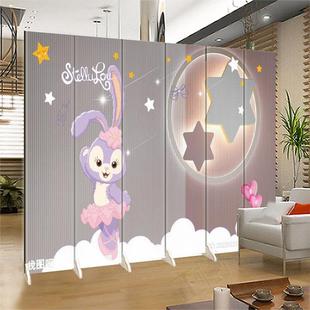 现代简约3d立体儿童房卧室卡通折叠屏风隔断客厅时尚 饰 玄关房间装