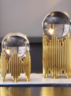 创意北欧轻奢水晶球摆件现代客厅电视柜玄关酒柜欧式家居软装饰品