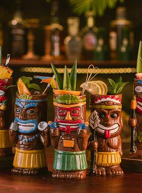 夏威夷提基杯tiki mug创意鸡尾酒杯陶瓷杯酒吧酒杯 特调杯子 摆件