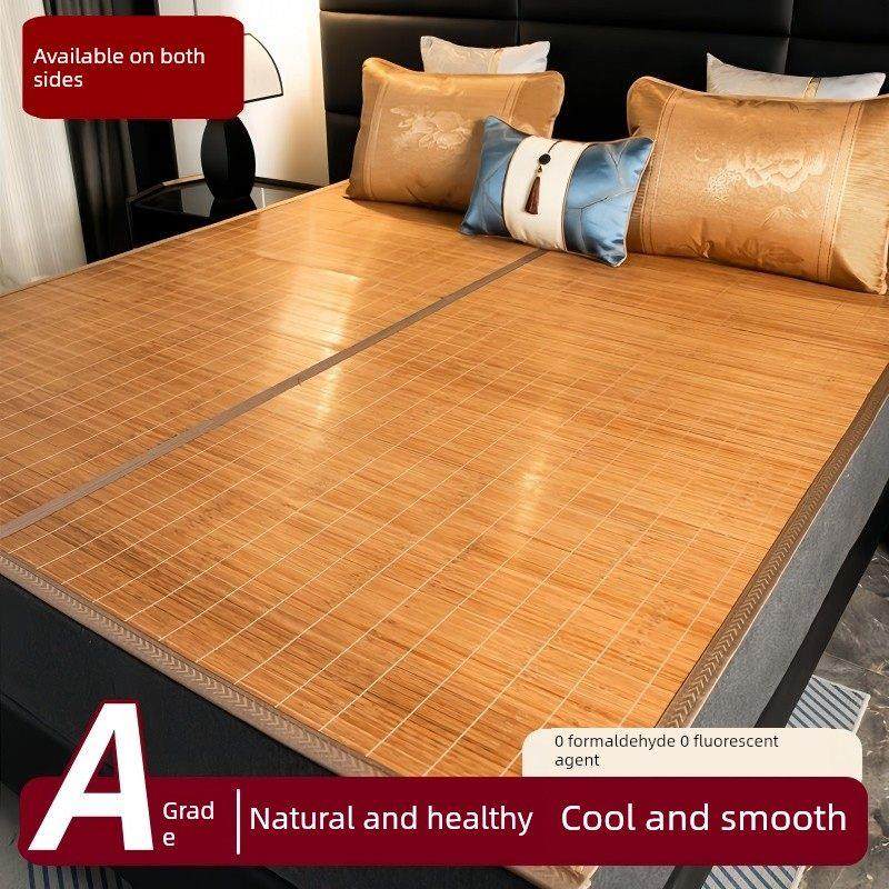 夏季双面竹凉席可折叠家用宿舍空调席子学生单人1.8米床家用凉感