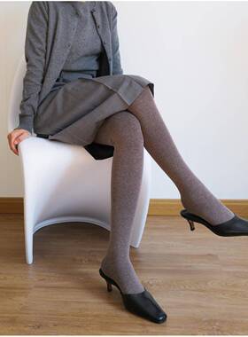 秋冬格雷系灰色加绒加厚3D蜜桃臀高腰收腹棉一体打底外穿裤踩脚连