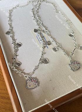 2024新款可爱卡通猫咪项链气质优雅高级感颈链网红配饰学生百搭