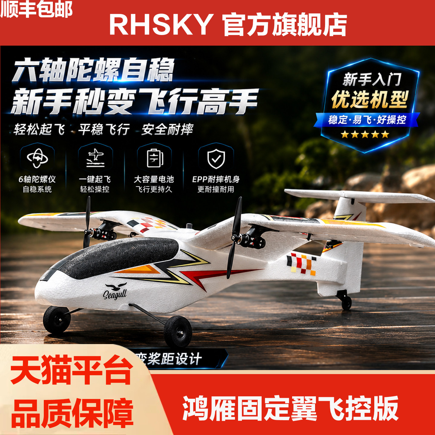 新手入门固定翼ESKY鸿雁遥控飞机图片